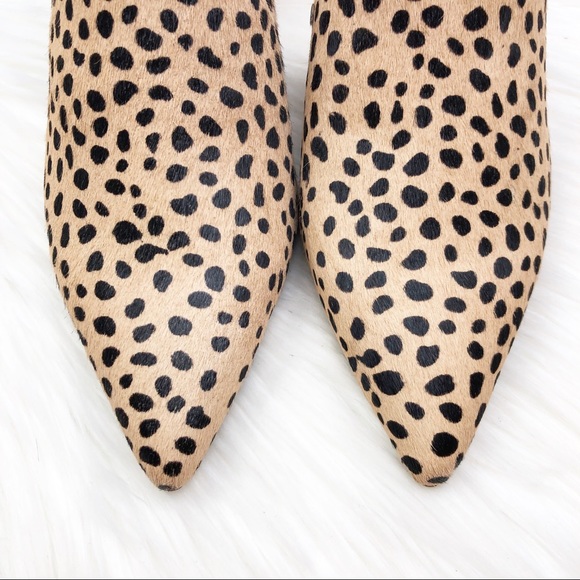 New Steven New York Fannie Cheetah Calf Hair Mules - Picture 4 of 13